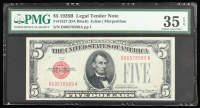 1928-B U.S. $5 Legal Tender Note, Red Seal - Fr. 1527 (DA Block) Signed: Julian / Morgenthau (PMG Choice Very Fine 35 EPQ) at PristineAuction.com