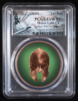 2025 Molon Labe Spartan Warrior - 1 AVDP Ounce .999 Fine Copper Bullion Coin (PCGS GEM BU) at PristineAuction.com