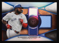 Vladimir Guerrero Jr.  2025 Topps Tribute Triple Relics Blue #TTRVG #144/150 at PristineAuction.com