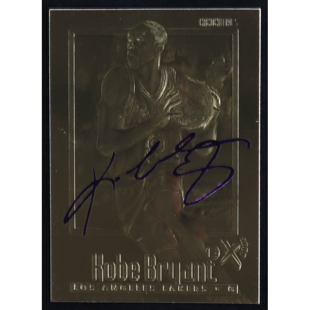 Kobe Bryant 1996-97 Skybox EX-2000 Purple Signature 23Kt Gold RC at PristineAuction.com