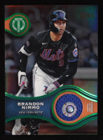 Brandon Nimmo 2025 Topps Tribute Stamp of Approval Relics Green #SOABN #2/99 at PristineAuction.com