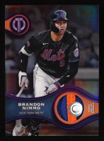 Brandon Nimmo 2025 Topps Tribute Stamp of Approval Relics Purple #SOABN #15/50 at PristineAuction.com