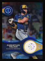 Christian Yelich 2025 Topps Tribute Stamp of Approval Relics Blue #SOACY #6/150 at PristineAuction.com