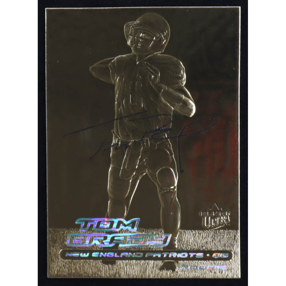 Tom Brady 2000 Fleer Ultra 23KT Gold Black Metallic Signature Series #NNO RC at PristineAuction.com