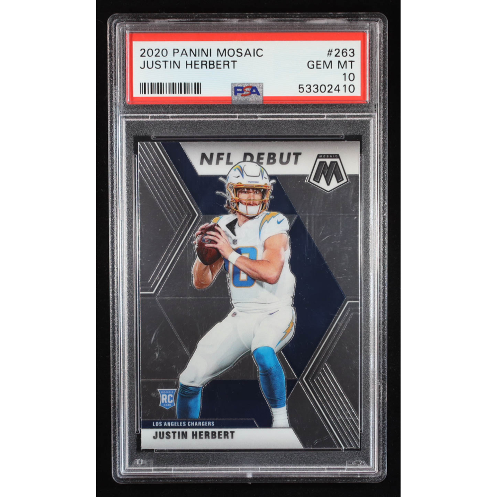Justin Herbert 2020 Panini Mosaic #263 RC (PSA 10) at PristineAuction.com