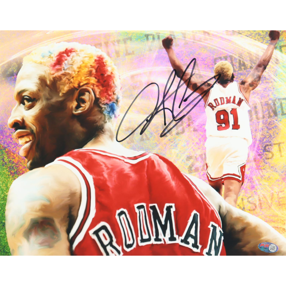 Dennis Rodman Signed Bulls 11x14 Photo (PIA) at PristineAuction.com
