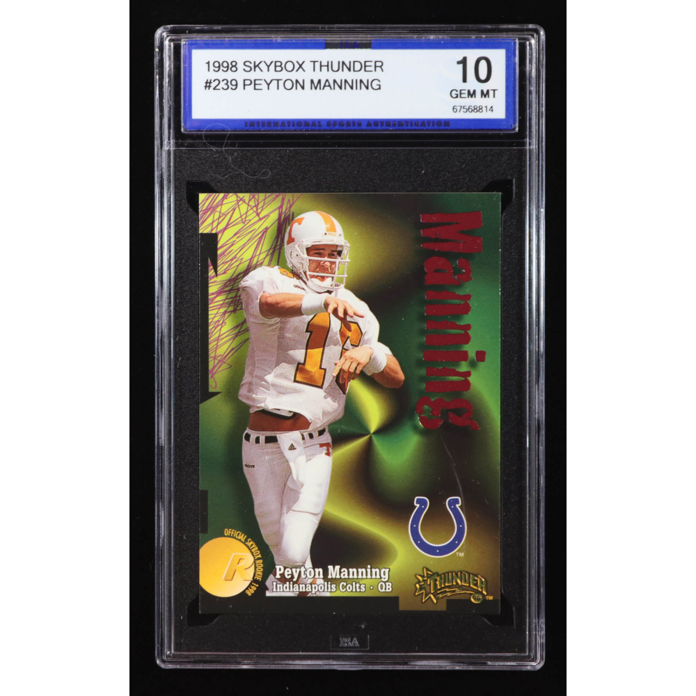 Peyton Manning 1998 SkyBox Thunder #239 RC (ISA 10) at PristineAuction.com