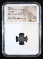 Biblical "Widow's Mite" Judaea 103-76 BC Alex Jannaeus AE Prutah (NGC Ancients) at PristineAuction.com