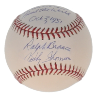 Ralph Branca & Bobby Thomson Signed OML Baseball Inscribed "The Shot Heard 'Round The World Oct. 3, 1951" (JSA) at PristineAuction.com