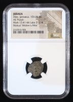Biblical "Widow's Mite" Judaea 103-76 BC Alex Jannaeus AE Prutah (NGC Ancients) at PristineAuction.com