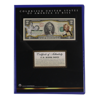 Marilyn Monroe Genuine Legal Tender Colorized U.S. $2.00 Two Dollar Bill Commemorative Edition Bank Note with Display Folder at PristineAuction.com