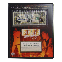 Elvis Presley Genuine Legal Tender Colorized U.S. $2.00 Two Dollar Bill Commemorative Edition Bank Note with Folder at PristineAuction.com