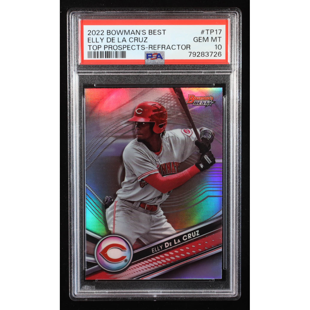 Elly De La Cruz 2022 Bowman's Best Top Prospects Refractors #TP17 RC (PSA 10) at PristineAuction.com