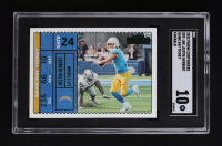 Justin Herbert 2022 Panini Contenders Game Day Ticket Emerald #18 (SGC 10) at PristineAuction.com