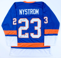 Bob Nystrom Signed Jersey Inscribed "4x SC 80, 81, 82, 83" (JSA) at PristineAuction.com