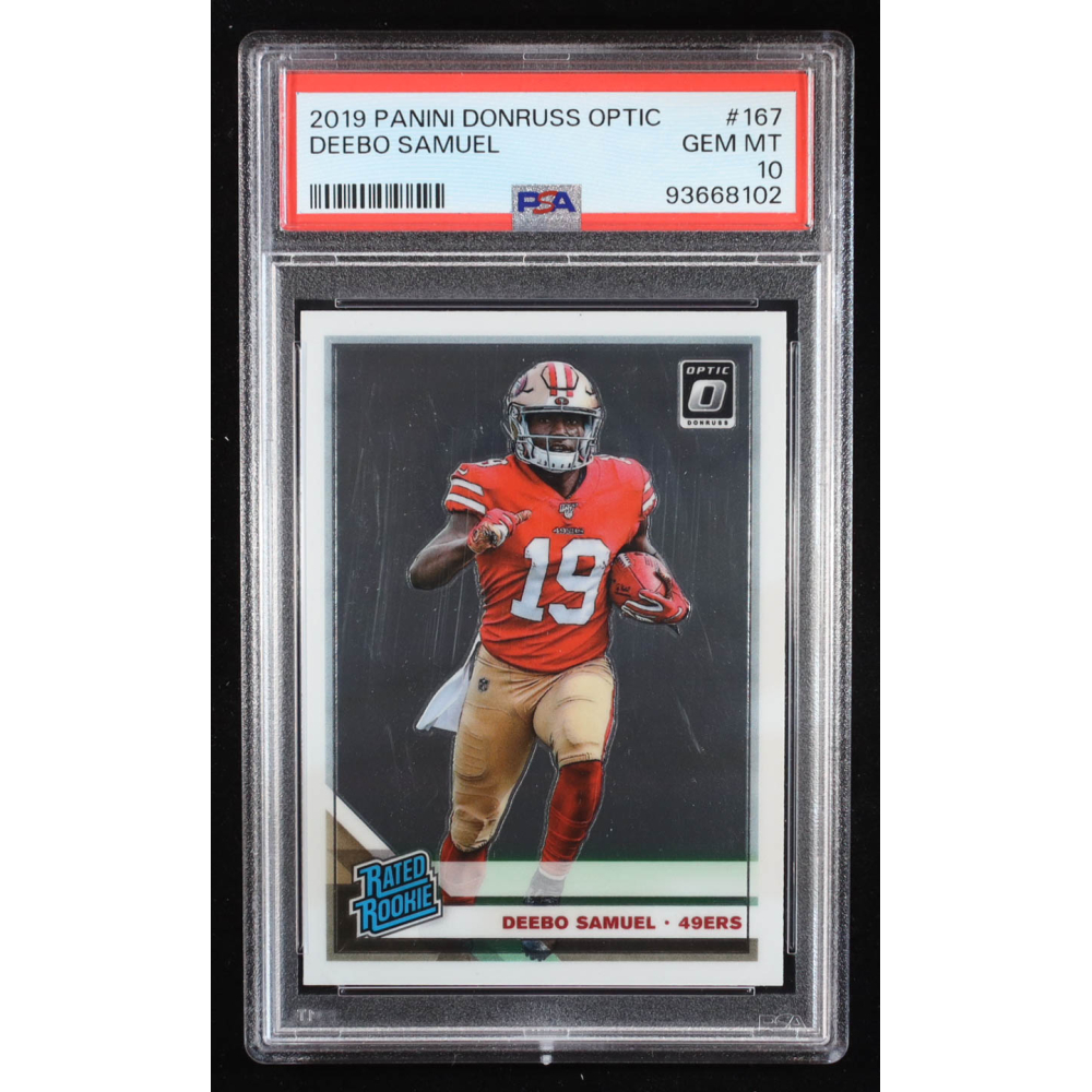 Deebo Samuel 2019 Donruss Optic #167 RR RC (PSA 10) at PristineAuction.com