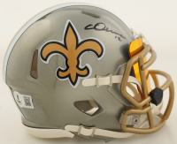 Chris Olave Signed Saints Flash Alternate Speed Mini Helmet (Beckett) at PristineAuction.com