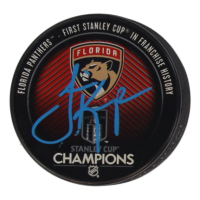 Jamie Kompon Signed Panthers Stanley Cup Champions Logo Hockey Puck (JSA) at PristineAuction.com