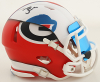 James Cook Signed Bills | Georgia Bulldogs Alternate Speed Mini Helmet With Visor (JSA) at PristineAuction.com