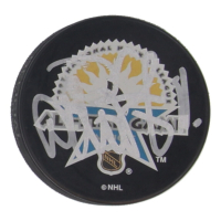 Daniel Alfredsson Signed 1997 All-Star Game Logo Hockey Puck (JSA) at PristineAuction.com