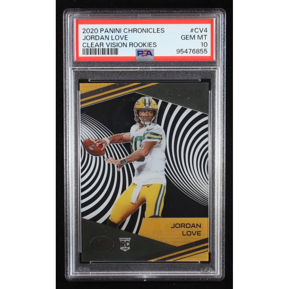 Jordan Love 2020 Panini Clear Vision Rookies #4 RC (PSA 10) at PristineAuction.com