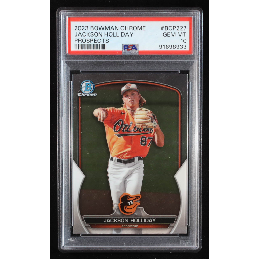 Jackson Holliday 2023 Bowman Chrome Prospects #BCP227 RC (PSA 10) at PristineAuction.com
