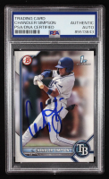 Chandler Simpson Signed 2022 Bowman Draft #BD26 RC (PSA Authentic) at PristineAuction.com