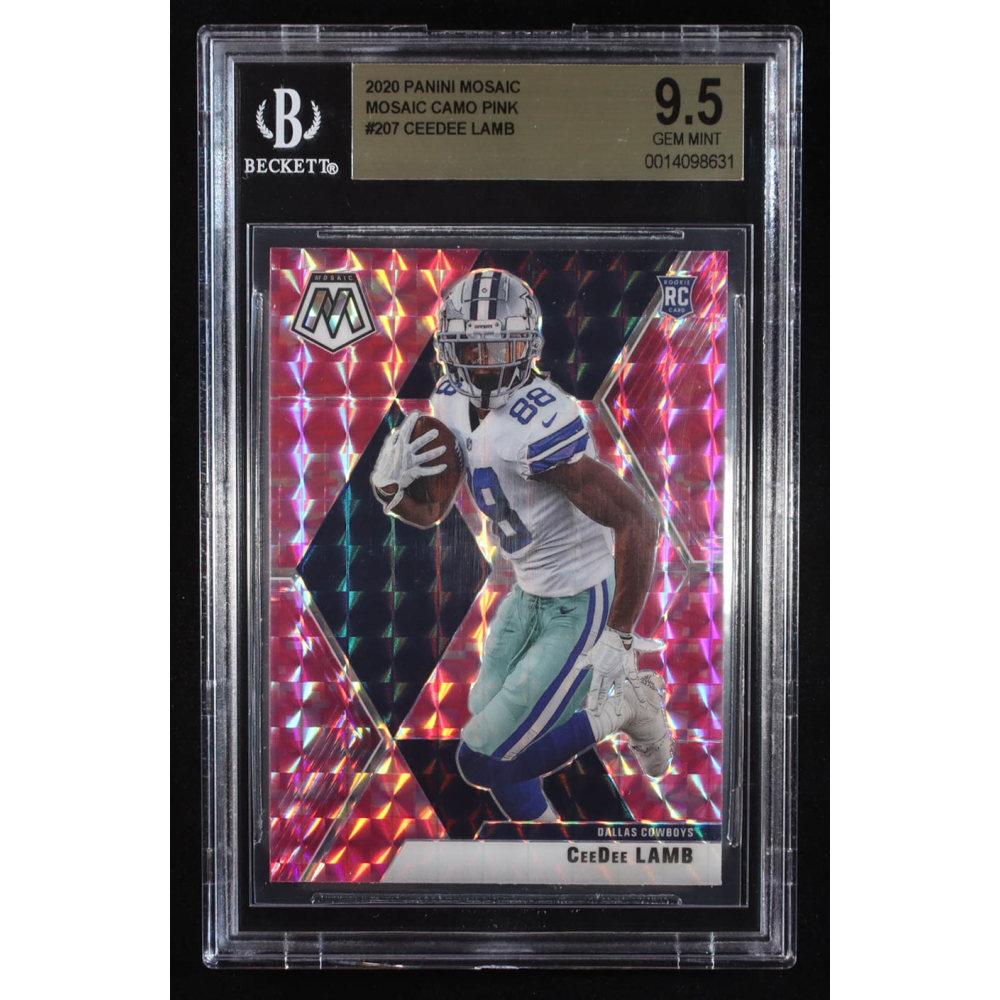CeeDee Lamb 2020 Panini Mosaic Mosaic Camo Pink #207 RC (BGS 9.5) at PristineAuction.com