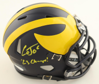 Cornelius Johnson Signed Michigan Wolverines Mini Speed Helmet Inscribed "23 Champs" (JSA) at PristineAuction.com
