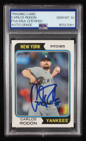 Carlos Rodon Signed 2023 Topps Heritage #274 (PSA | Auto 10) at PristineAuction.com