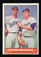 Sandy Koufax / Johnny Podres 1961 Topps #207 Dodger Southpaws at PristineAuction.com