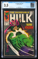 1968 "The Incredible Hulk" #107 Marvel Comic Book (CGC 3.5) at PristineAuction.com