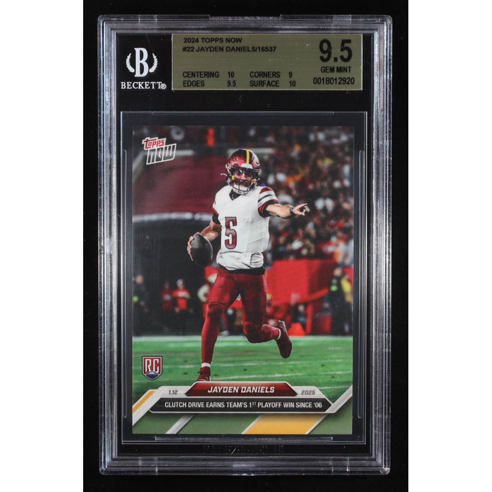 Jayden Daniels 2024 Topps Now #33 RC (BGS 9.5) at PristineAuction.com