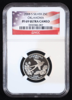 2008 U.S. State Quarter Series - Oklahoma - 90% Silver Proof (NGC PF69 Ultra Cameo) at PristineAuction.com