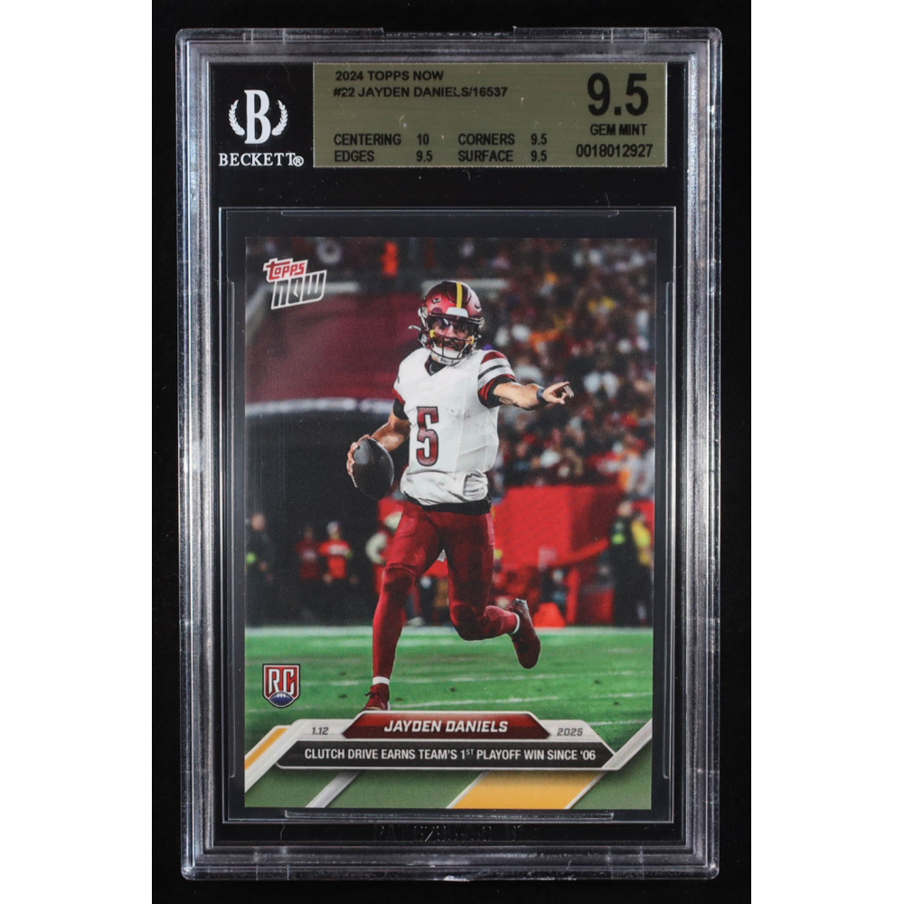 Jayden Daniels 2024 Topps Now #33 RC (BGS 9.5) at PristineAuction.com