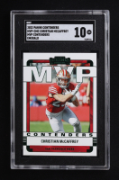 Christian McCaffrey 2022 Panini Contenders MVP Contenders Emerald #23 (SGC 10) at PristineAuction.com