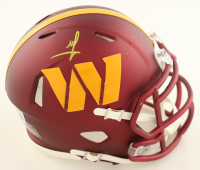 Mike Sainristil Signed Commanders Speed Mini Helmet (Beckett) at PristineAuction.com