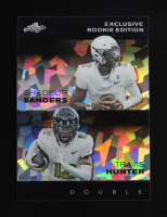 Shedeur Sanders / Travis Hunter 2024 Leaf Metal Special Release Exclusive Rookie Edition Crystal Black #ERE04 RC #4/7 at PristineAuction.com
