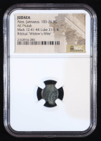 Biblical "Widow's Mite" Judaea 103-76 BC Alex Jannaeus AE Prutah (NGC Ancients) at PristineAuction.com