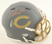 Colston Loveland Signed Bears Slate Alternate Speed Mini Helmet (Beckett) at PristineAuction.com