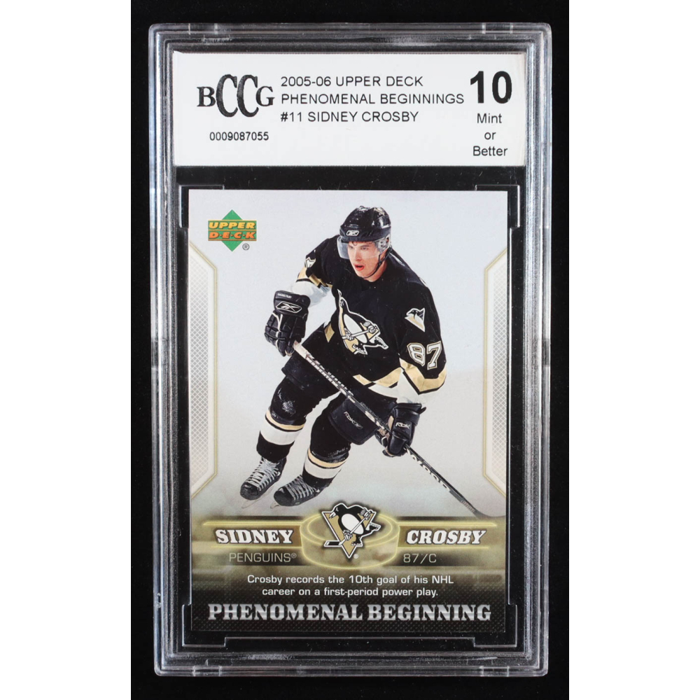 Sidney Crosby 2005-06 Upper Deck Phenomenal Beginnings #11 RC (BCCG 10) at PristineAuction.com