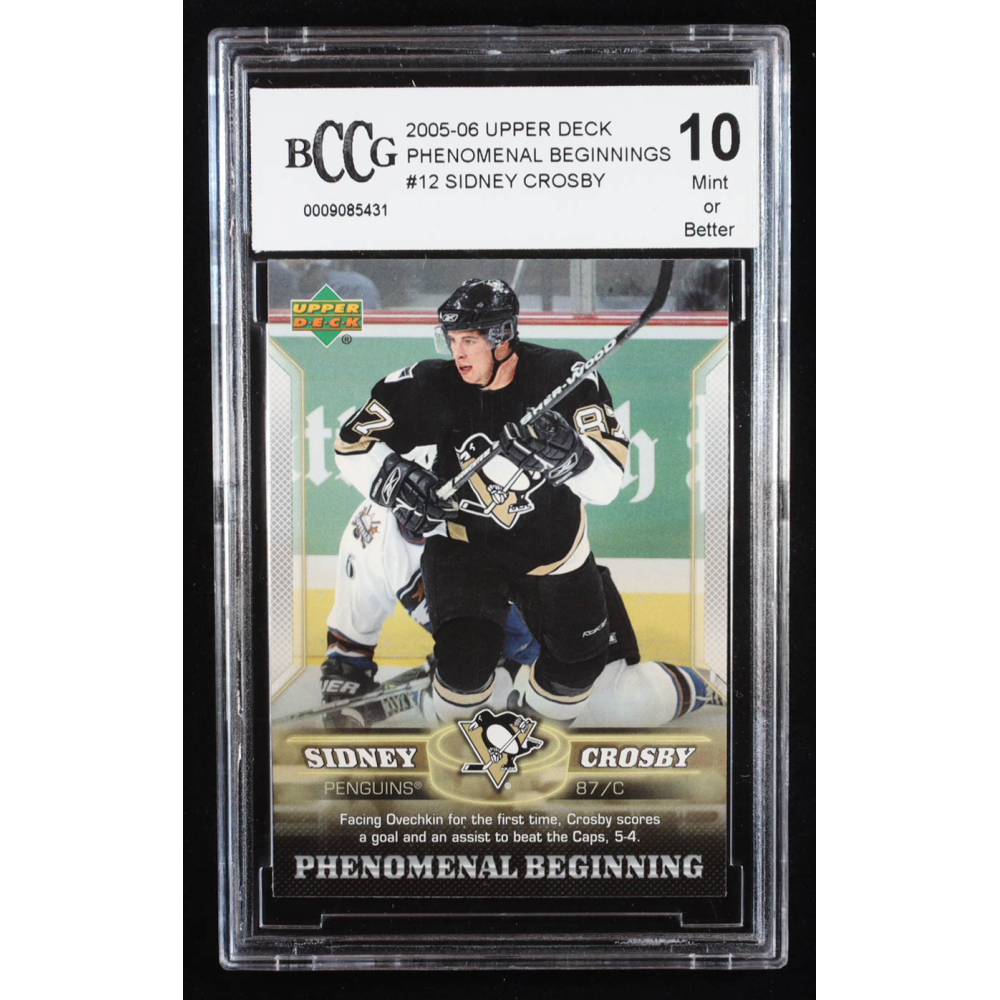 Sidney Crosby 2005-06 Upper Deck Phenomenal Beginnings #12 RC (BCCG 10) at PristineAuction.com