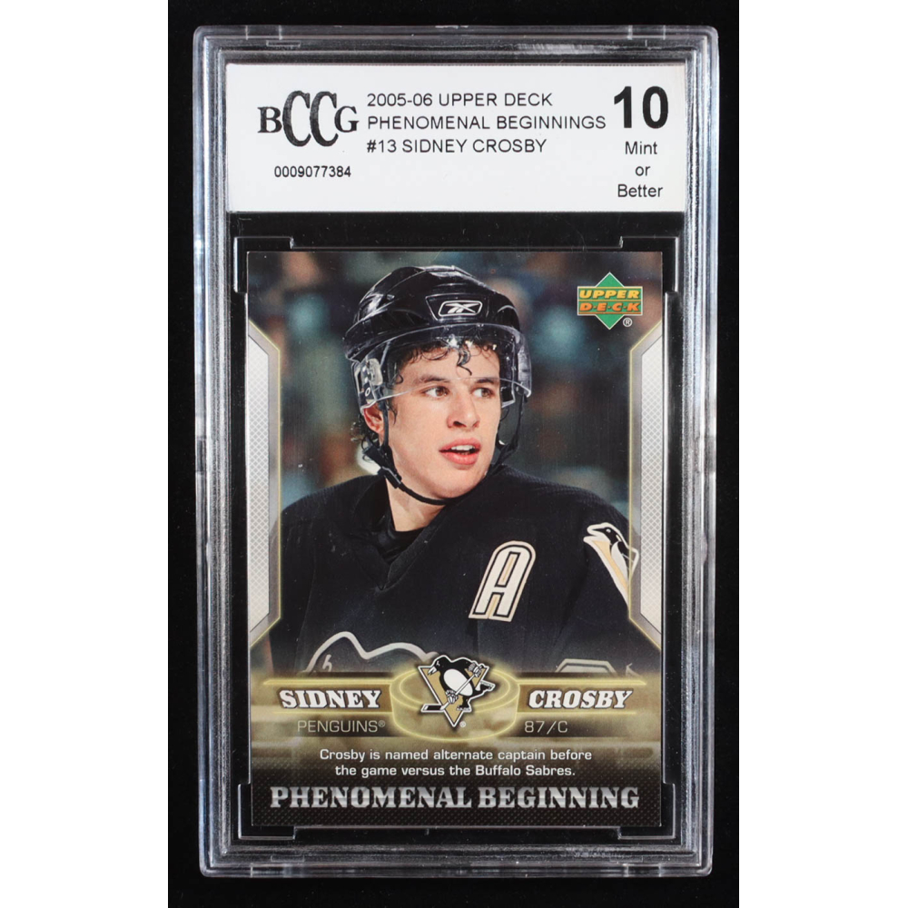 Sidney Crosby 2005-06 Upper Deck Phenomenal Beginnings #13 RC (BCCG 10) at PristineAuction.com