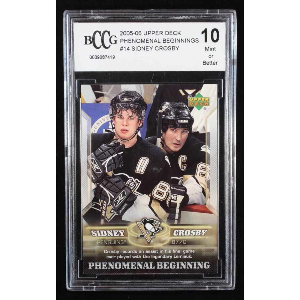 Sidney Crosby 2005-06 Upper Deck Phenomenal Beginnings #14 RC (BCCG 10) at PristineAuction.com
