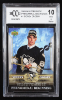 Sidney Crosby 2005-06 Upper Deck Phenomenal Beginnings #1 RC (BCCG 10) at PristineAuction.com