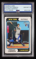 Oswaldo Cabrera Signed 2023 Topps Heritage #135 RC (PSA | Auto 10) at PristineAuction.com