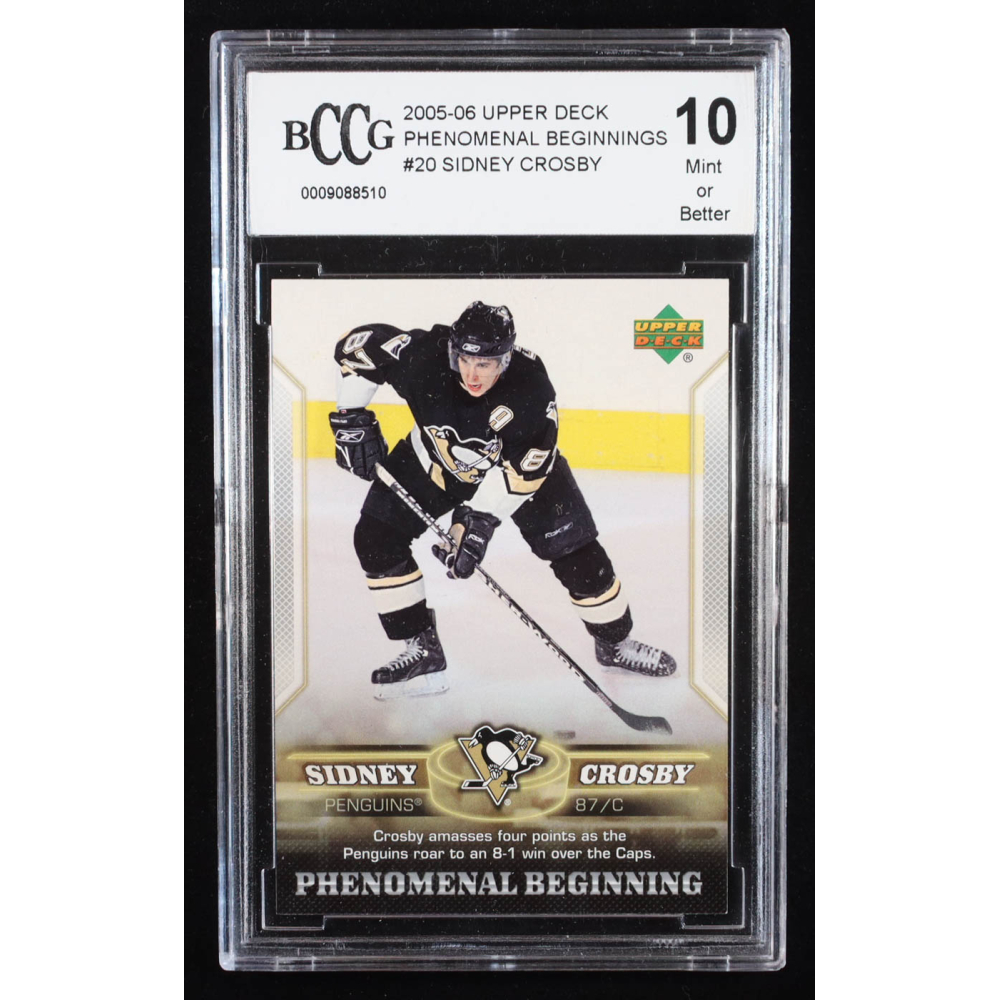 Sidney Crosby 2005-06 Upper Deck Phenomenal Beginnings #20 RC (BCCG 10) at PristineAuction.com