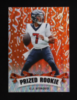 C.J. Stroud 2023 Leaf Metal Special Release Prized Rookie Wave Orange #PR12 RC #2/3 at PristineAuction.com