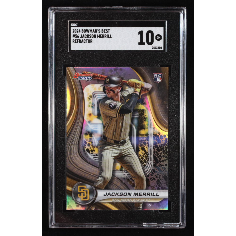 Jackson Merrill 2024 Bowman's Best Refractor #56 RC (SGC 10) at PristineAuction.com