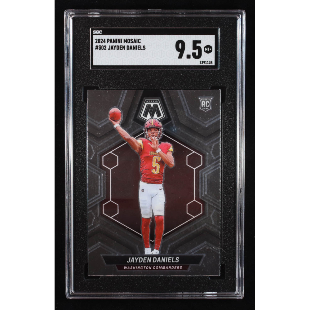 Jayden Daniels 2024 Panini Mosaic #302 RC (SGC 9.5) at PristineAuction.com